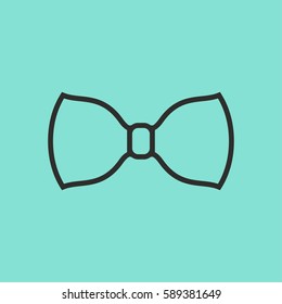 Necktie vector icon. Black illustration isolated for graphic and web design.
