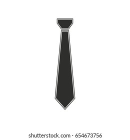 Necktie Vector Icon Black Illustration Isolated Stock Vector (Royalty ...