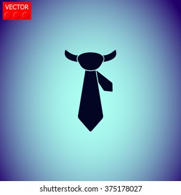 Necktie vector icon. Business symbol.