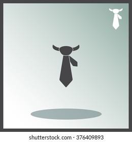 Necktie vector icon. Business symbol.