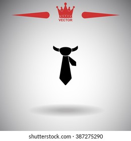 Necktie vector icon. Business symbol.