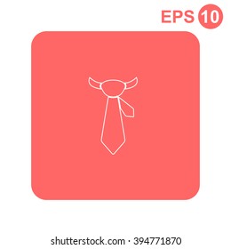 Necktie vector icon. Business symbol.
