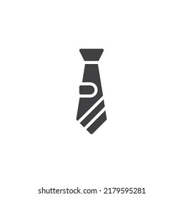 Necktie vector icon. filled flat sign for mobile concept and web design. Tie glyph icon. Symbol, logo illustration. Vector graphics