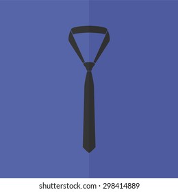 necktie vector icon. Flat design