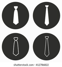 Necktie vector icon. Illustration isolated for graphic and web design.