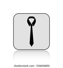 Necktie vector icon  with long shadow