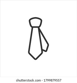 Necktie vector icon on white background