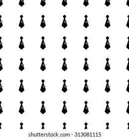 necktie vector icon seamless pattern, tiling ornament on white.