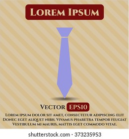 Necktie vector icon or symbol
