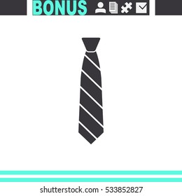 Necktie vector icon. The tie sign.