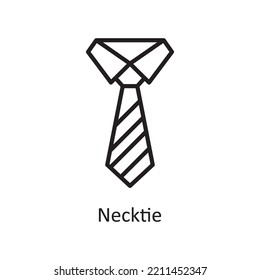 Necktie Vector Outline Icon Design illustration. Banking and Payment Symbol on White background EPS 10 File