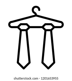 Neckties in hanger 