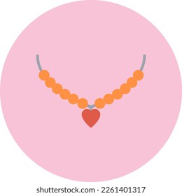 Neclace Flat Vector Icon Design