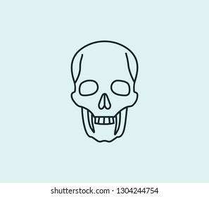 Necromancer icon line isolated on clean background. Necromancer icon concept drawing icon line in modern style. Vector illustration for your web mobile logo app UI design.