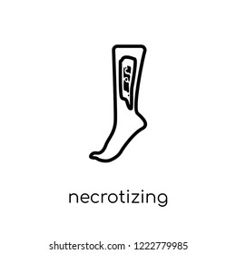 Necrotizing Fasciitis icon. Trendy modern flat linear vector Necrotizing Fasciitis icon on white background from thin line Diseases collection, editable outline stroke vector illustration