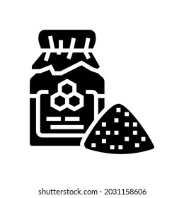 nectar package beekeeping glyph icon vector. nectar package beekeeping sign. isolated contour symbol black illustration