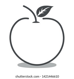 nectarines icon thin line in white background