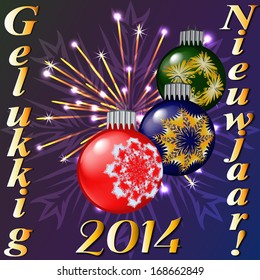 Nederland Gelukkig Nieuwjaar! "Happy New 2014 Year"! Vector 