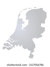 Nederland grey map. vector illustration 