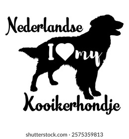  Nederlandse Kooikerhondje dog silhouette, dog, dog breeds, logo, vector, silhouette, i love my dog, animal, illustration, icon, sign, design, black, symbol, pet, love