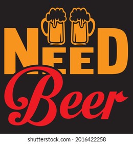 need beer t shirt design, vector file.