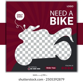 Need a bike social media post design template