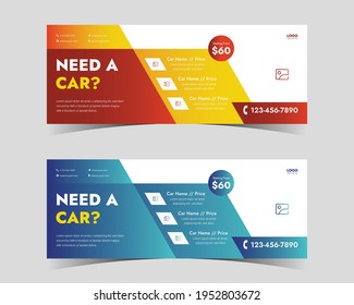 need a car Banner, Auto repair social media cover, banner, thumbnail