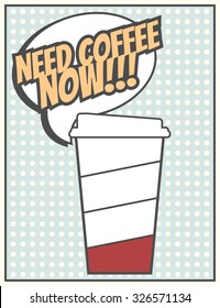 need coffee background, illustration in vector format
