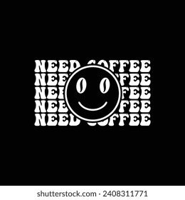 Necesito café, bebida, café, café, fresco, mañana, natural, vector, café - bebida, negro, oscuro