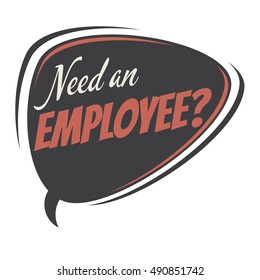 need an employee retro speech balloon