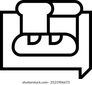 need food icon. Thin linear style design isolated on white background