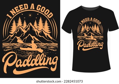 I need a good paddling t-shirt design. Vintage t-shirt design