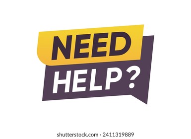 Need Help banner isolated design template