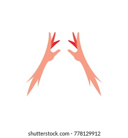 need help hand symbol vector