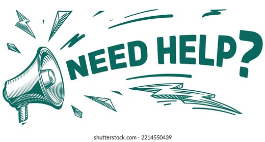 Need help - monochrome advertising sign with megaphone
