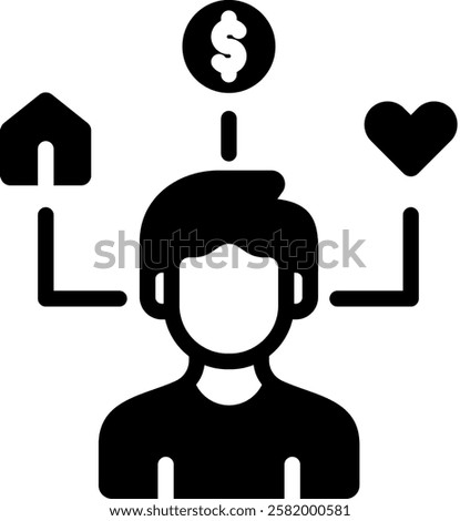 Need Icon Glyph Vector Illustration