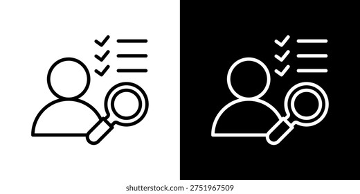 Need Insight Icon In Black and White Line Style