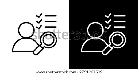 Need Insight Icon In Black and White Line Style