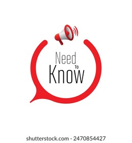 Need To Know text on white background