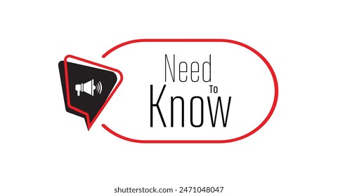 Need To Know text on white background