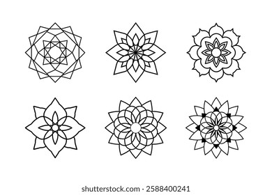I need line art vector mandala