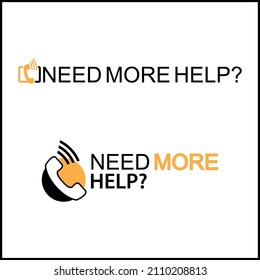 Need More Help icon. phone icon.