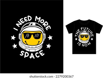 I need more space, emoji, glasses, star, space, boy, boys, t-shirt, graphic design for t-shirt, kids