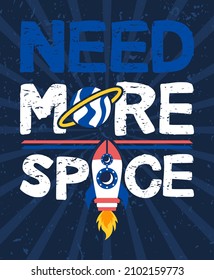 Need more space typography with rocket poster concepts