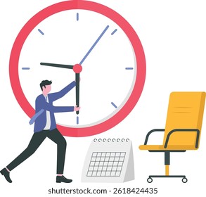 need more time concept, time management vector illustration

