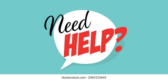 `Need help? on spech bubblde