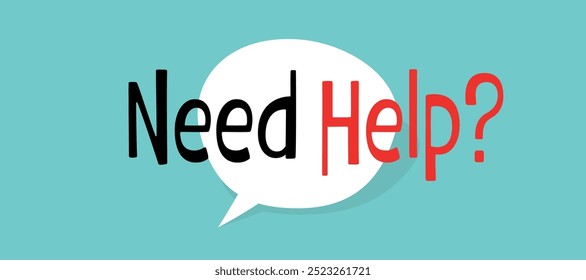 `Need help? on spech bubblde
