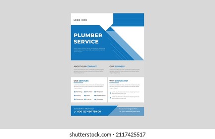 Need A Plumbing Services, Plumber Service Flyer Template, Handyman, plumber flyer design for company, Plumbing service flyer poster design.