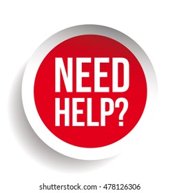 Need help? Question icon vector label