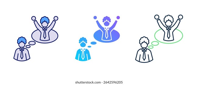 Need Satisfaction icon represented by Need Satisfaction icon Blue, Dualline, Dualtone style.